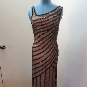 Champagne with black sequin